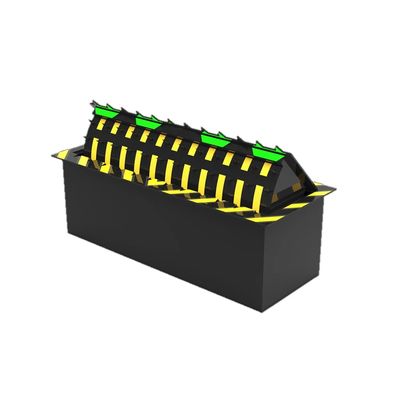 Bloqueador de estrada hidráulico amarelo com controlo manual Sim Pedal e luz LED Modus Multi Funcional RGB