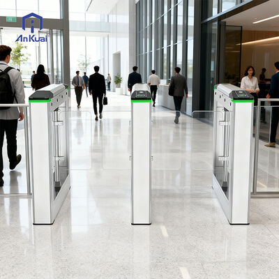 Turnstile de barreira de flaps de aço inoxidável com comunicação TTL232 e 4 pares de entrada infravermelha para controle de acesso seguro