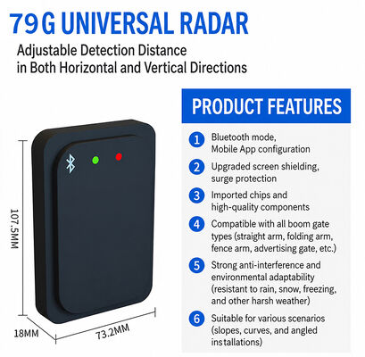 Ce Fcc Rohs Verified Standard Single Relay Radar Sensor Substituir Loop Ground Coil Detector para todo o portão de barreira
