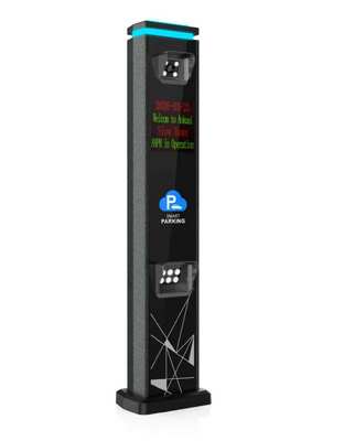 AK-P828-SP Terminal de câmera LPR HD 5MP com tela de mensagens LED de 4 linhas e comunicação TCP/IP para gestão de estacionamento