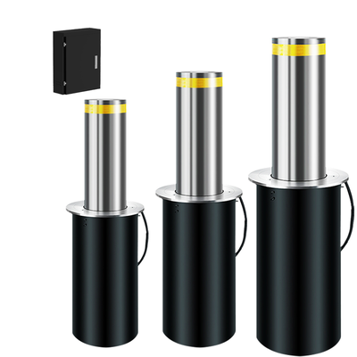 Bolardos hidráulicos retráteis com flange espessada, retração automática rápida, instalação subterrânea profunda, personalizados para gerenciamento de acesso de veículos rodoviários